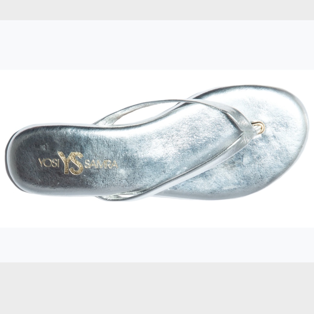 Rivington Silver Metallic Leather
